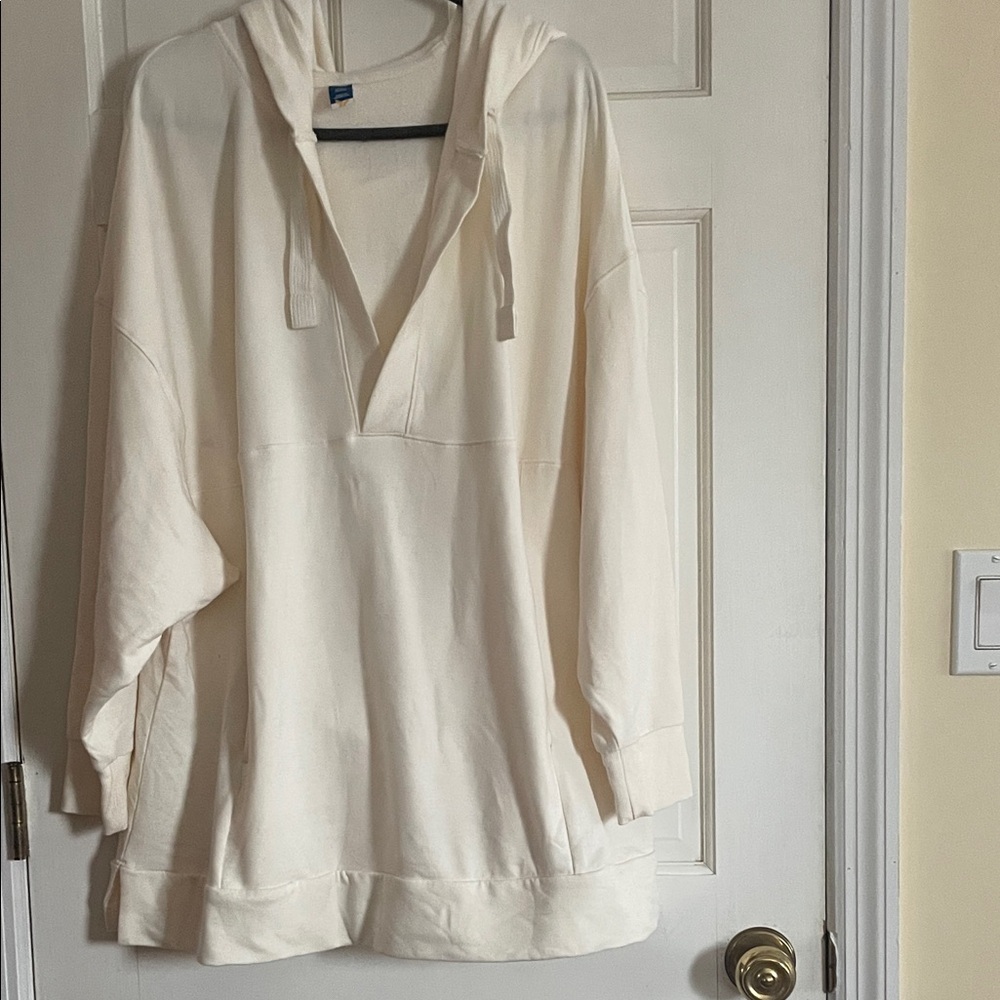 Cream Hooded Pullover